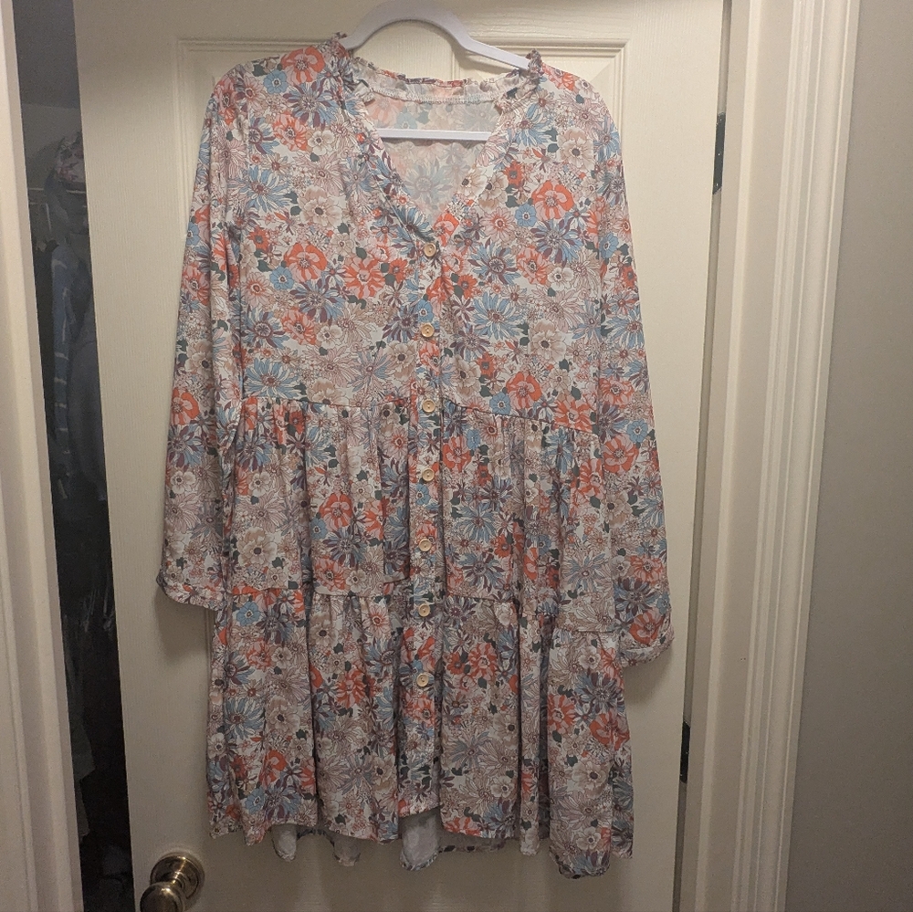 Floral Long Sleeve Dress